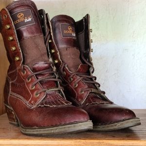 Double H lace up boots, size 8.5